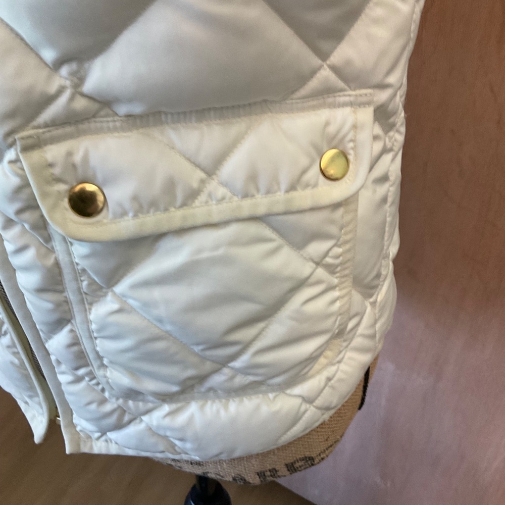 J. Crew Women's Vest Puffer Cream Puffer Quilted … - image 8